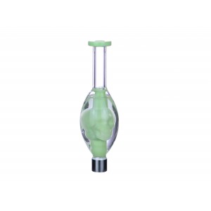Clover Glass Oval Shape Glycerin Filled Nectar Collector Set With Skull Perc [NC-112]